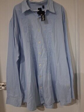 NWT J Ferrar 3XL 19-19 1/2 Mens Dress Shirt Formal Business Casual Baby Blue